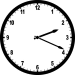 Round clock with numbers showing time 2:19