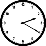 Round clock with numbers showing time 2:20