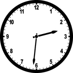 Round clock with numbers showing time 2:31