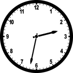 Round clock with numbers showing time 2:32