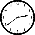 Round clock with numbers showing time 2:39