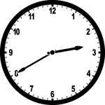 Round clock with numbers showing time 2:40