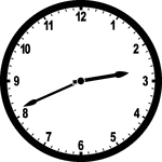 Round clock with numbers showing time 2:41