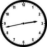 Round clock with numbers showing time 2:43