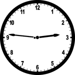 Round clock with numbers showing time 2:46