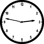 Round clock with numbers showing time 2:47