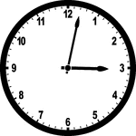 Round clock with numbers showing time 3:02