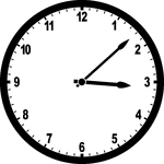 Round clock with numbers showing time 3:08