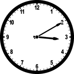 Round clock with numbers showing time 3:10
