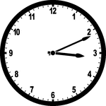 Round clock with numbers showing time 3:11
