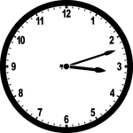 Round clock with numbers showing time 3:12