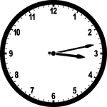 Round clock with numbers showing time 3:13