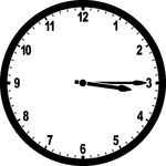Round clock with numbers showing time 3:15