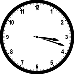 Round clock with numbers showing time 3:18