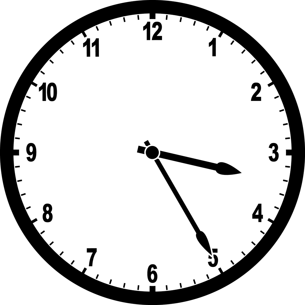 Clock 3:25 | ClipArt ETC