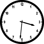 Round clock with numbers showing time 3:31