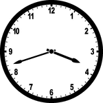 Round clock with numbers showing time 3:42