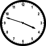 Round clock with numbers showing time 3:48