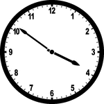 Round clock with numbers showing time 3:51