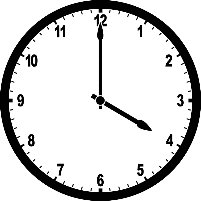 Clock 4:00  ClipArt ETC