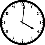 Round clock with numbers showing time 4:01