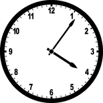 Round clock with numbers showing time 4:06