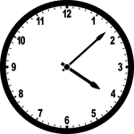 Round clock with numbers showing time 4:08