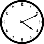 Round clock with numbers showing time 4:11