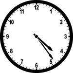 Round clock with numbers showing time 4:24