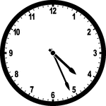 Round clock with numbers showing time 4:26