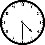 Round clock with numbers showing time 4:30