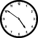 Round clock with numbers showing time 4:51