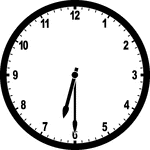 Round clock with numbers showing time 6:30