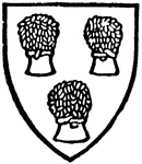 Out of the cornfield English armory took the sheaf, three sheaves being on the shield of an earl of Chester early in the 13th century