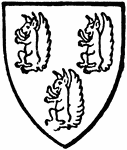 Talbot of Lancashire had three purple squirrels in a silver shield.