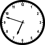 Round clock with numbers showing time 6:48