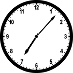 Round clock with numbers showing time 7:07