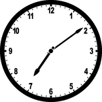 Round clock with numbers showing time 7:09