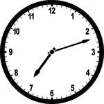 Round clock with numbers showing time 7:12