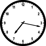 Round clock with numbers showing time 7:17