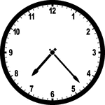Round clock with numbers showing time 7:23