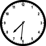 Round clock with numbers showing time 7:31