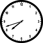 Round clock with numbers showing time 7:42
