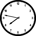 Round clock with numbers showing time 7:47