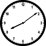 Round clock with numbers showing time 8:09
