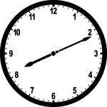 Round clock with numbers showing time 8:11