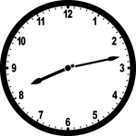 Round clock with numbers showing time 8:13