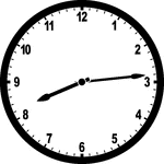 Round clock with numbers showing time 8:14