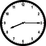 Round clock with numbers showing time 8:15