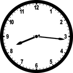 Round clock with numbers showing time 8:16